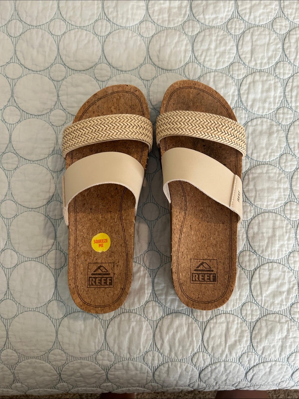 Reef Women's Neutral Two-strap Slide Sandals